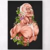 Male Body Anatomy Art - Black