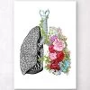 Anatomical Lungs With Flowers - White -Codex Anatomicus Shop LPA447