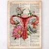 Uterus Anatomy - Floral - Old Dictionary -Codex Anatomicus Shop LPA450