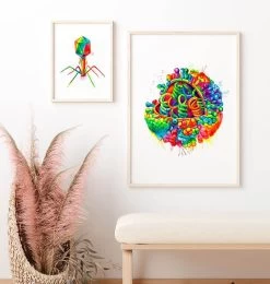 Virus Anatomy - Watercolor Splash 7 Virus Anatomy - Watercolor Splash -Codex Anatomicus Shop LPA455 2