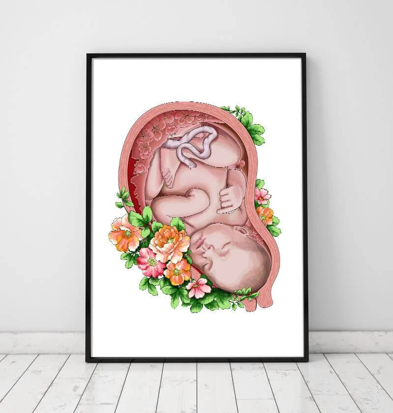 Fetus In A Womb II - Floral - White 4 Fetus In A Womb II - Floral - White - Image 2