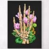 Bones Of A Hand - Floral - Black -Codex Anatomicus Shop LPA503