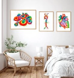 Red Blood Cells - Watercolor Splash -Codex Anatomicus Shop LPA513 2