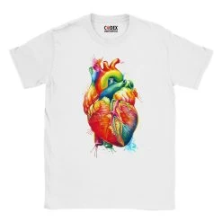 Heart III Unisex T-Shirt - Watercolor -Codex Anatomicus Shop LPA528 Heart
