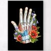 Hand Anatomy - Floral - Black -Codex Anatomicus Shop LPA531