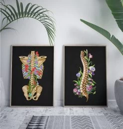 Back Skeleton - Floral - Black 7 Back Skeleton - Floral - Black -Codex Anatomicus Shop LPA561 2