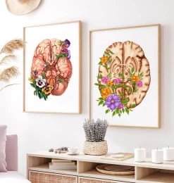 Brain Anatomy III - Floral - White 7 Brain Anatomy III - Floral - White -Codex Anatomicus Shop LPA592 3