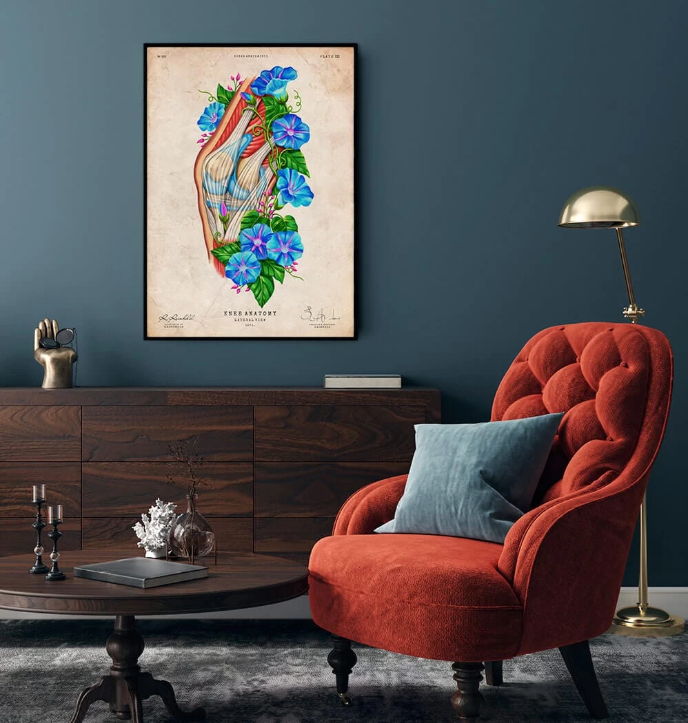 Knee Anatomy II - Floral - Vintage 4 Knee Anatomy II - Floral - Vintage - Image 2