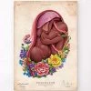 Fetus - Dark Skin Tone - Floral - Vintage -Codex Anatomicus Shop LPA607