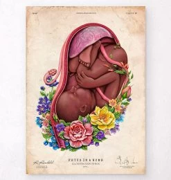 Fetus - Dark Skin Tone - Floral - Vintage