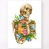 Skeleton Anatomy - Floral - White