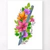 Scalpel With Flowers - White 1 Scalpel With Flowers - White -Codex Anatomicus Shop LPA638