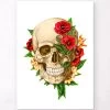 Skull Anatomy IV - Floral - White 1 Skull Anatomy IV - Floral - White -Codex Anatomicus Shop LPA647