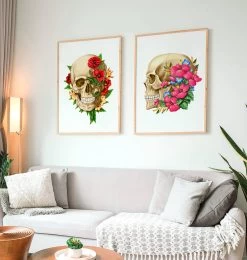 Skull Anatomy III - Floral - White -Codex Anatomicus Shop LPA650 3