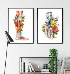 Leg Anatomy - Floral - White -Codex Anatomicus Shop LPA670 3