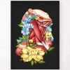 Neck Muscles - Floral - Black 1 Neck Muscles - Floral - Black -Codex Anatomicus Shop LPA681