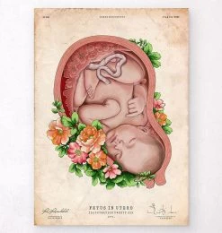 Fetus In A Womb II - Floral - Vintage