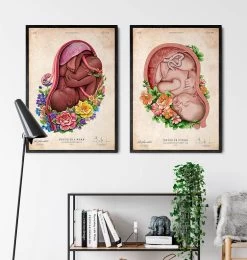 Fetus In A Womb II - Floral - Vintage 7 Fetus In A Womb II - Floral - Vintage -Codex Anatomicus Shop LPA695 3