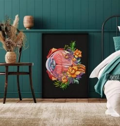 Eye Anatomy - Floral - Black -Codex Anatomicus Shop LPA709 2