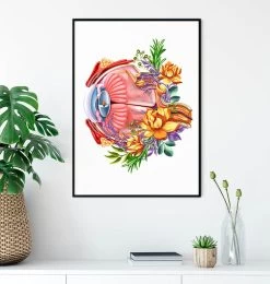 Eye Anatomy - Floral - White 6 Eye Anatomy - Floral - White -Codex Anatomicus Shop LPA710 2