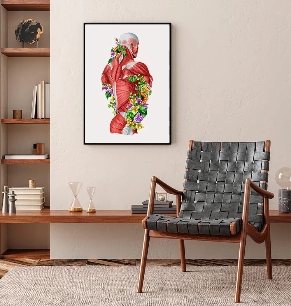 Back Muscles In Motion - Floral - White 4 Back Muscles In Motion - Floral - White - Image 2