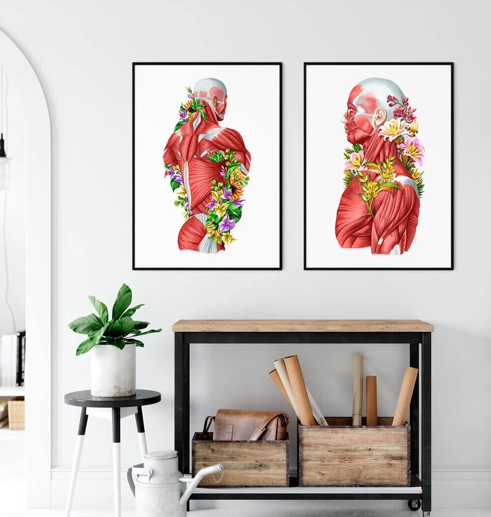 Back Muscles In Motion - Floral - White 5 Back Muscles In Motion - Floral - White - Image 3