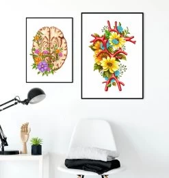 Circle Of Willis - Floral - White -Codex Anatomicus Shop LPA723 3