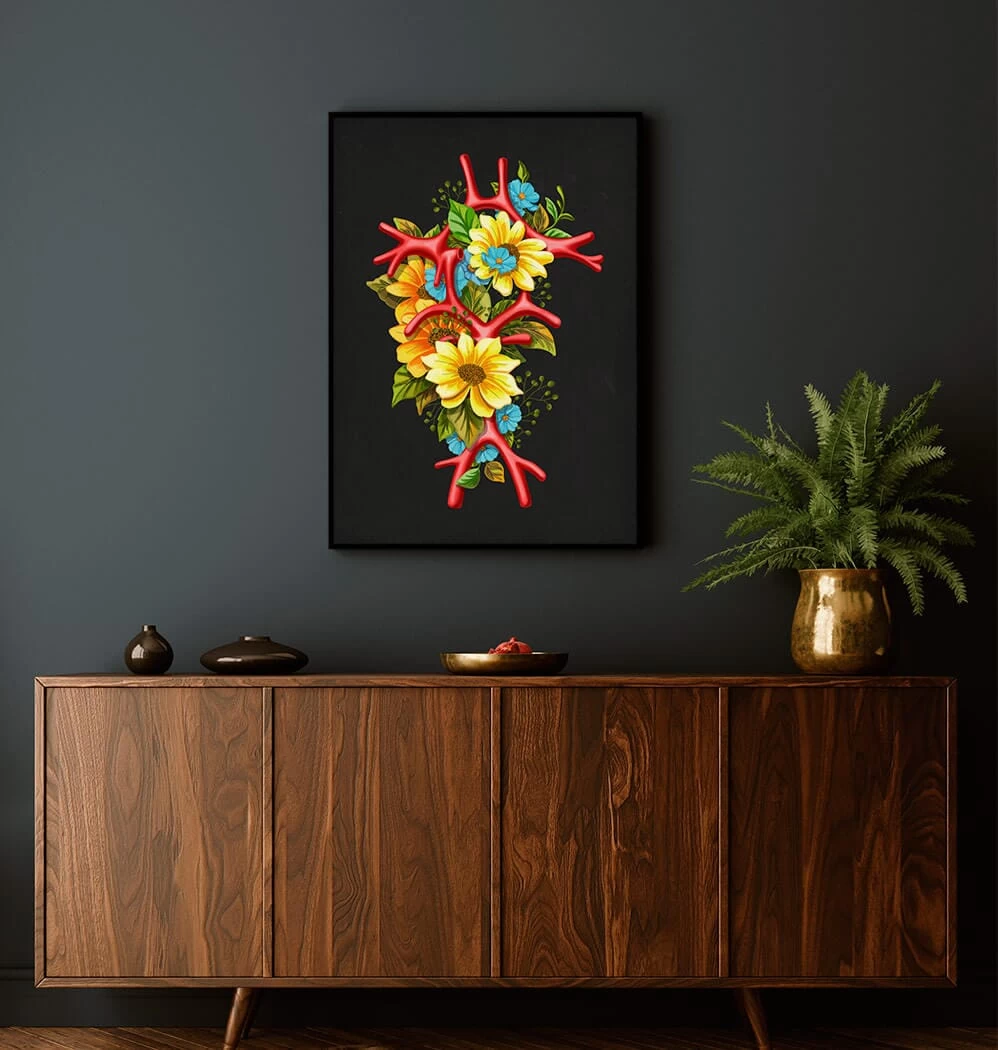 Circle Of Willis - Floral - Black 4 Circle Of Willis - Floral - Black - Image 2