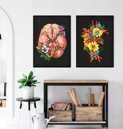 Circle Of Willis - Floral - Black 7 Circle Of Willis - Floral - Black -Codex Anatomicus Shop LPA724 3