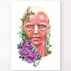 Facial Muscles Anatomy II - Floral - White 1 Facial Muscles Anatomy II - Floral - White -Codex Anatomicus Shop LPA737