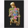 Skeleton Anatomy II - Floral - Black 1 Skeleton Anatomy II - Floral - Black -Codex Anatomicus Shop LPA754