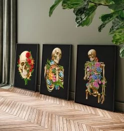 Skeleton Anatomy II - Floral - Black 7 Skeleton Anatomy II - Floral - Black -Codex Anatomicus Shop LPA754 3