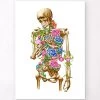 Skeleton Anatomy II - Floral - White -Codex Anatomicus Shop LPA755