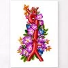 Aorta - Floral - White -Codex Anatomicus Shop LPA760