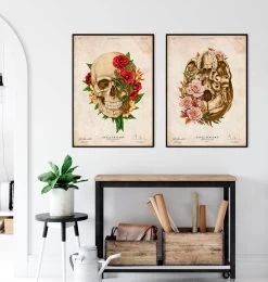 Skull Anatomy V - Floral - Vintage 7 Skull Anatomy V - Floral - Vintage -Codex Anatomicus Shop LPA778 3