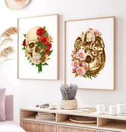 Skull Anatomy V - Floral - White -Codex Anatomicus Shop LPA779 3