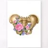 Female Pelvis Anatomy - Floral - White