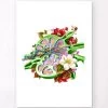 Lymph Node Anatomy - Floral - White 1 Lymph Node Anatomy - Floral - White -Codex Anatomicus Shop LPA794