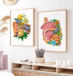 Nasal Cavity - Floral - White -Codex Anatomicus Shop LPA797 3