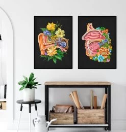 Nasal Cavity - Floral - Black -Codex Anatomicus Shop LPA798 3