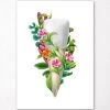 Tooth Anatomy III - Floral - White 1 Tooth Anatomy III - Floral - White -Codex Anatomicus Shop LPA803