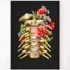 Cervical Nerves - Floral - Black -Codex Anatomicus Shop LPA825