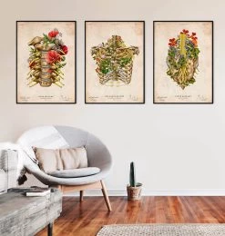 Sacral Nerves - Floral - Vintage -Codex Anatomicus Shop LPA827 3