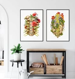 Sacral Nerves - Floral - White -Codex Anatomicus Shop LPA828 af11cd29 8a33 41ad a642 07817eab0a46