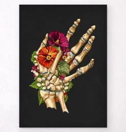 Wrist Fracture - Floral - Black