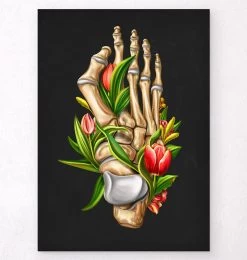 Bunion Anatomy - Floral - Black