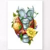 Thyroid Adenoma - Floral - White -Codex Anatomicus Shop LPA855