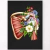 Rotator Cuff Tear - Floral - Black -Codex Anatomicus Shop LPA858