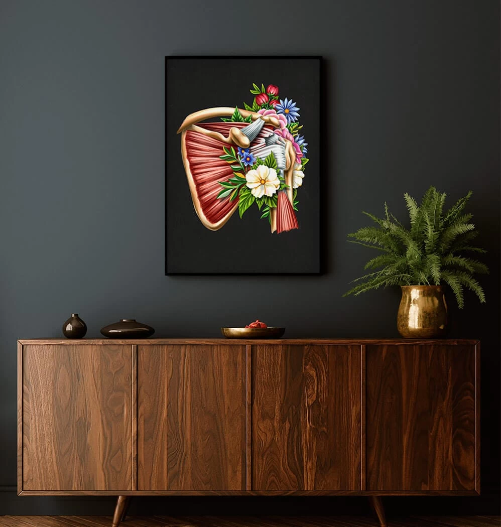 Rotator Cuff Tear - Floral - Black 4 Rotator Cuff Tear - Floral - Black - Image 2