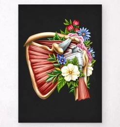 Rotator Cuff Tear - Floral - Black